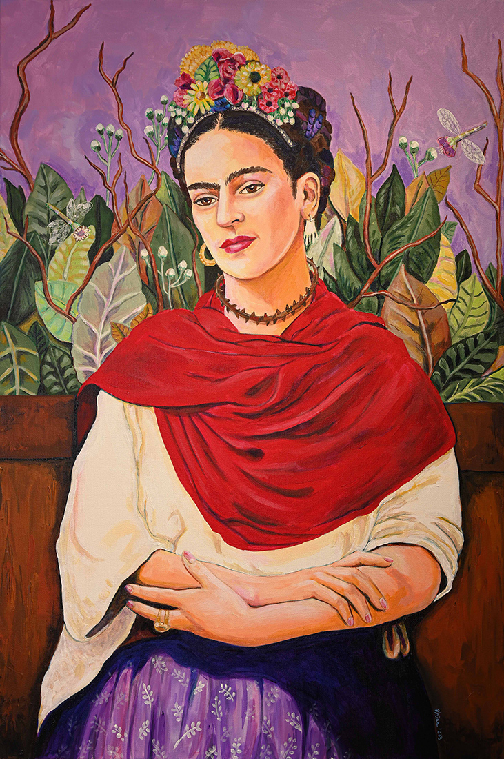 Signed Poster print: Portrait of Frida Kahlo